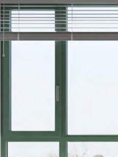 Sage green wood interior finish