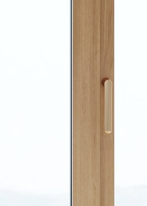 Natural oak wood interior finish