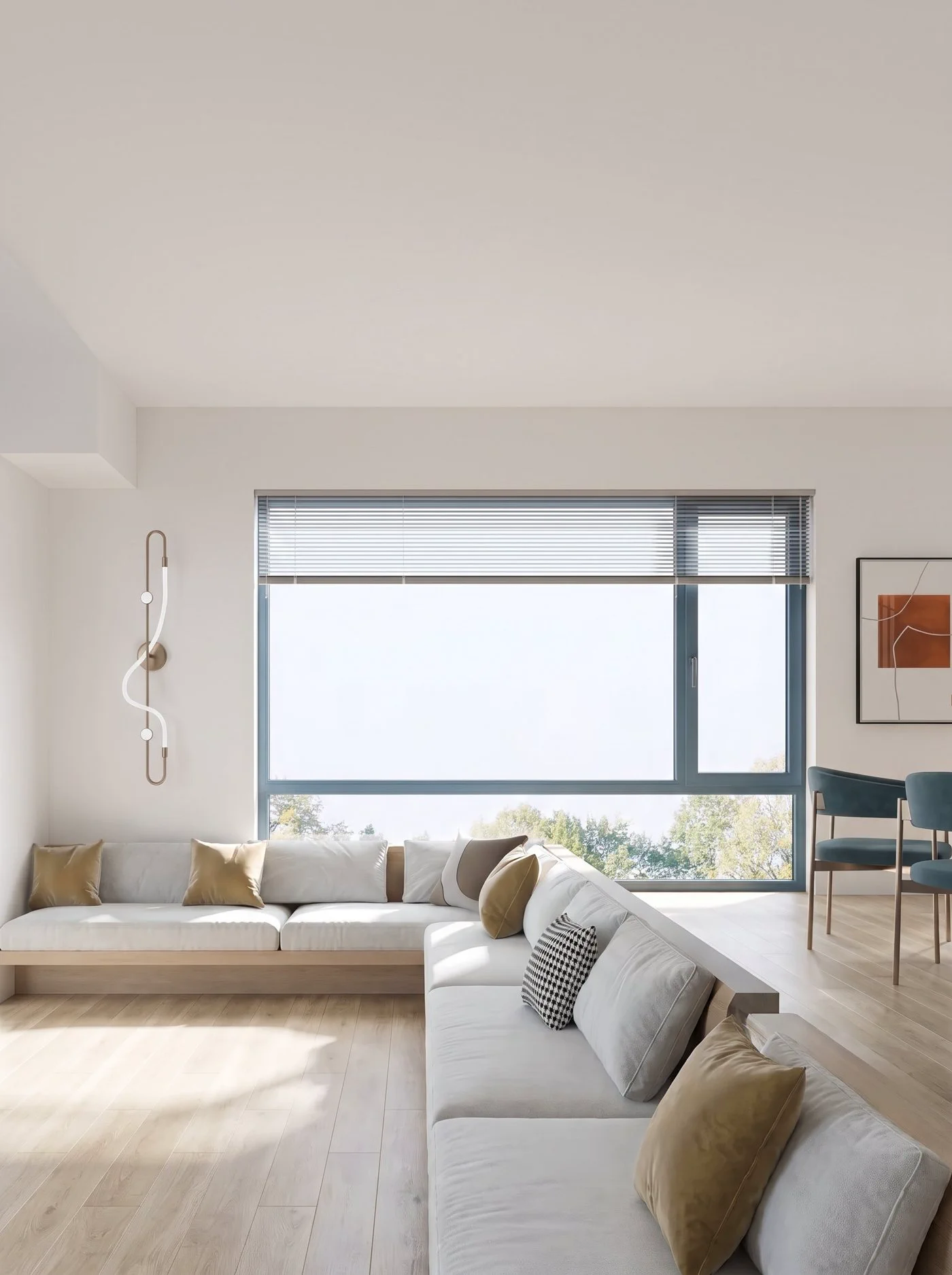 Silva-70 tilt & turn window, shown in a room