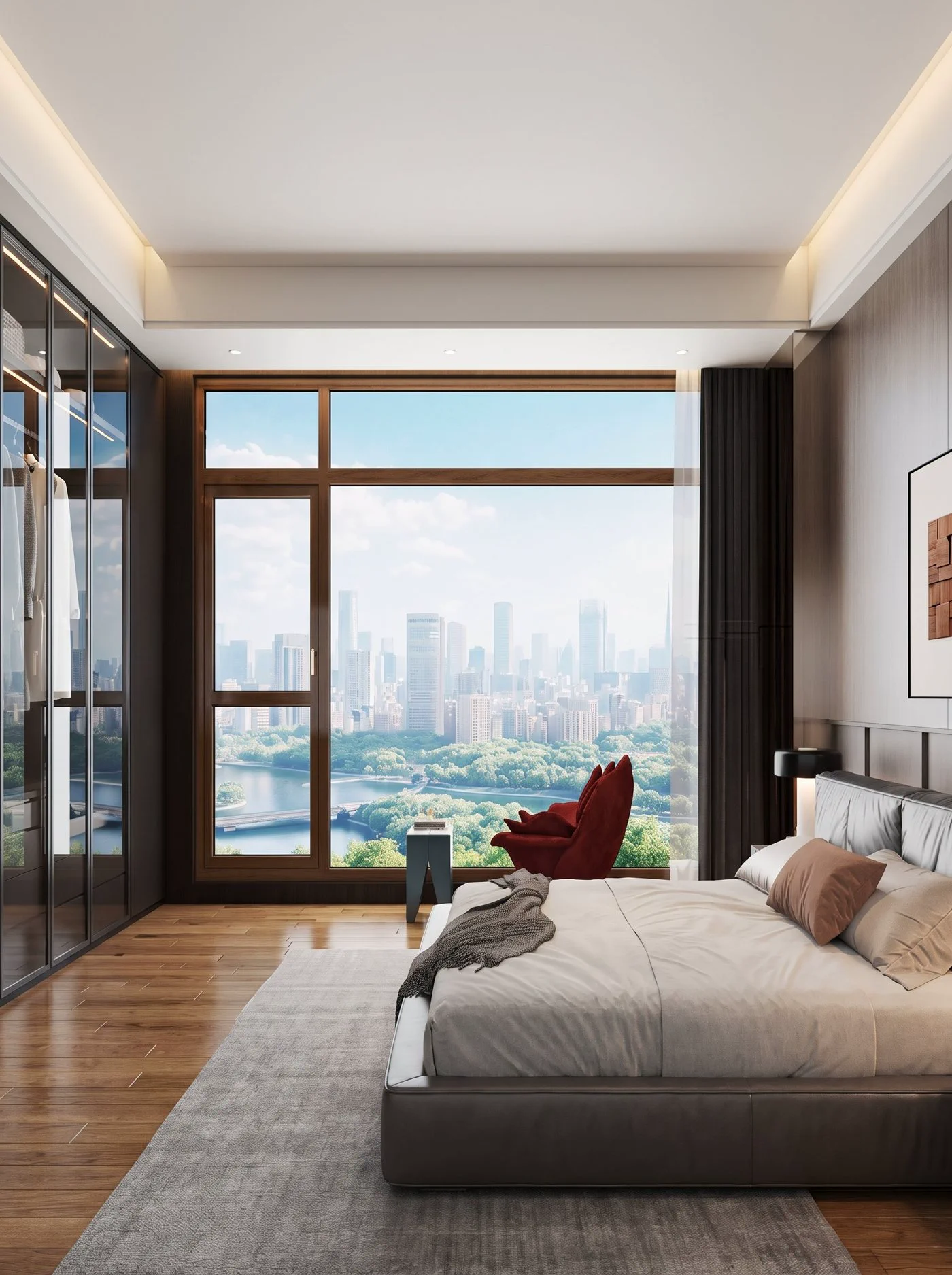 Silva-75 casement window, shown in a room