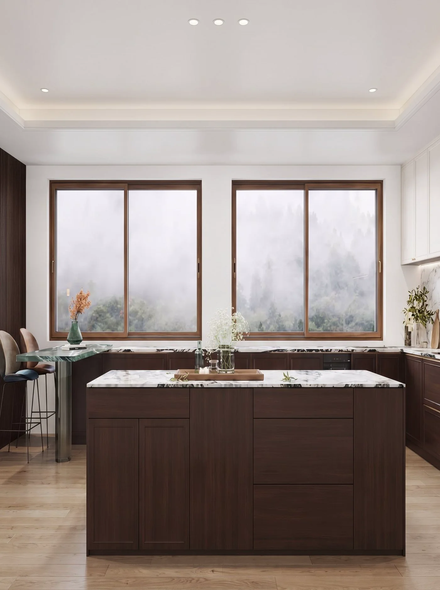 Silva-115 sliding window, shown in a room