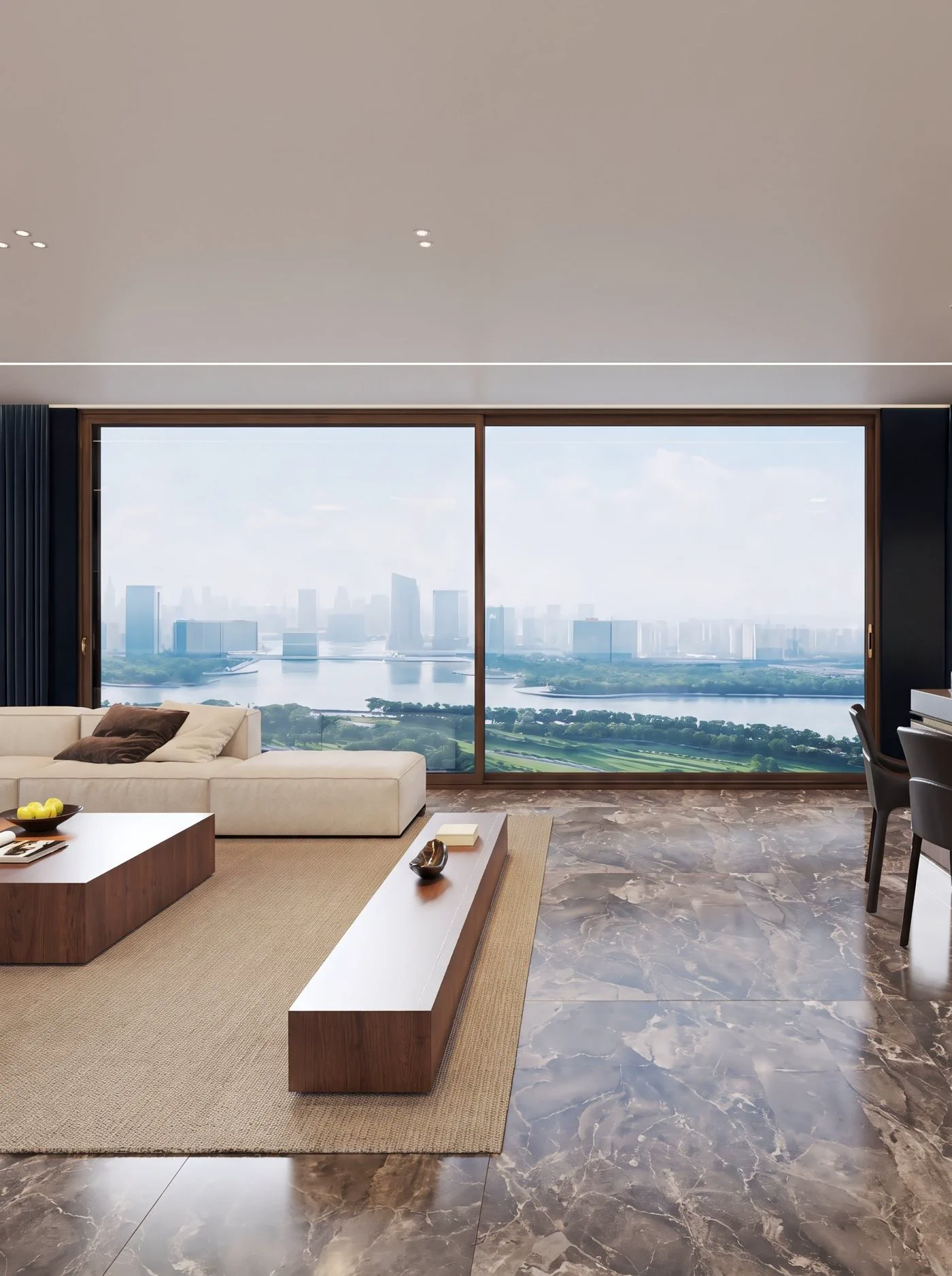 Silva-165 sliding window, shown in a room