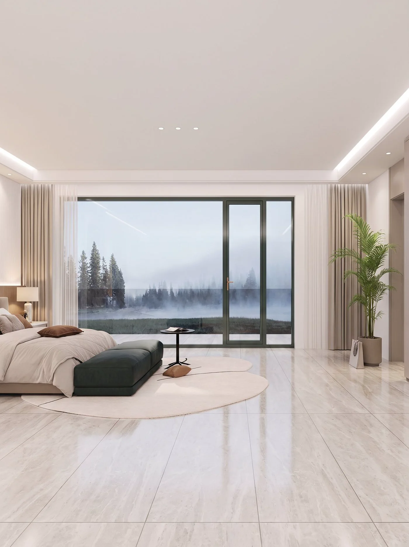 Silva-85 swing door, shown in a room